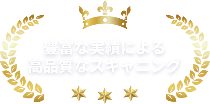 豊富な実績による高品質なスキャニング